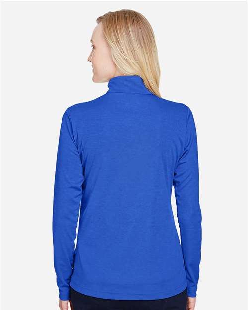 Team 365 Women's Zone Sonic Heather Performance Quarter-Zip Pullover TT31HW