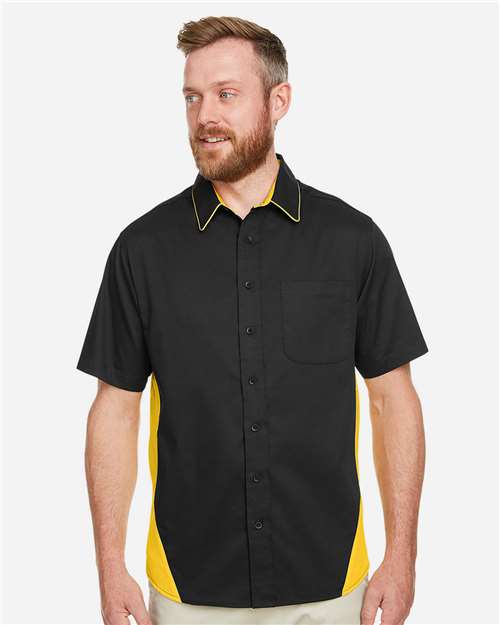 Harriton Men's Flash IL Colorblock Shirt M586