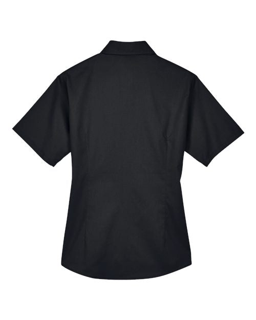 Harriton Women's Easy Blend™ Short Sleeve Twill Dress Shirt with Stain-Release M500SW