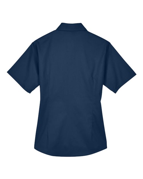 Harriton Women's Easy Blend™ Short Sleeve Twill Dress Shirt with Stain-Release M500SW