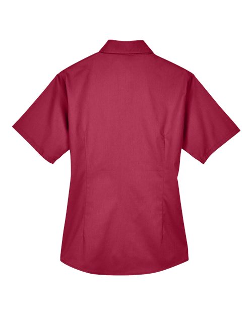 Harriton Women's Easy Blend™ Short Sleeve Twill Dress Shirt with Stain-Release M500SW
