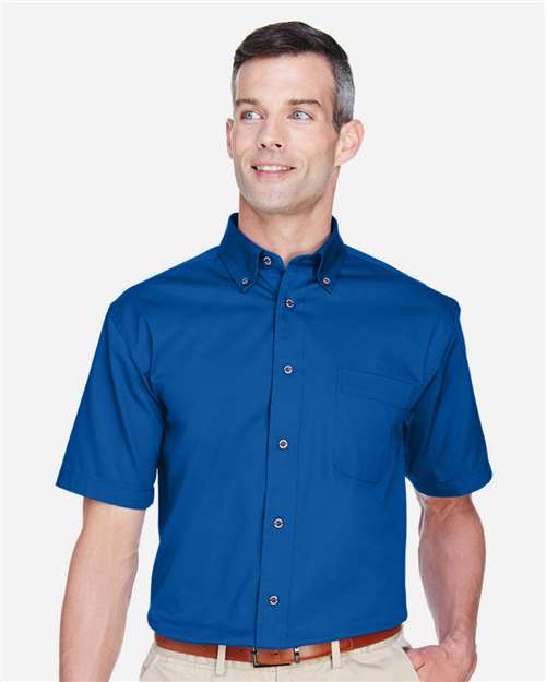 Harriton Men's Easy Blend™ Twill Dress Shirt with Stain-Release M500S