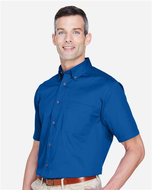 Harriton Men's Easy Blend™ Twill Dress Shirt with Stain-Release M500S