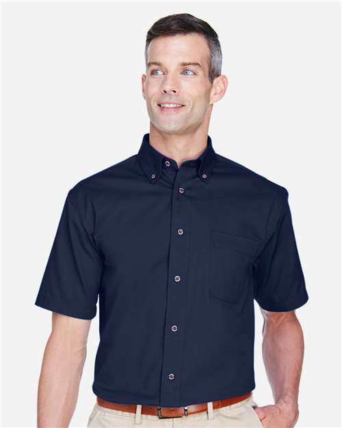 Harriton Men's Easy Blend™ Twill Dress Shirt with Stain-Release M500S