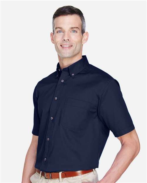 Harriton Men's Easy Blend™ Twill Dress Shirt with Stain-Release M500S