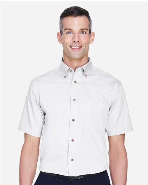 Harriton Men's Easy Blend™ Twill Dress Shirt with Stain-Release M500S