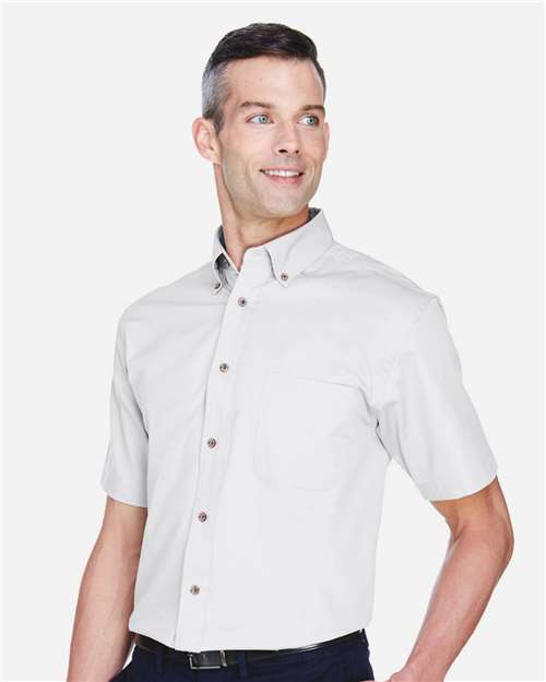 Harriton Men's Easy Blend™ Twill Dress Shirt with Stain-Release M500S