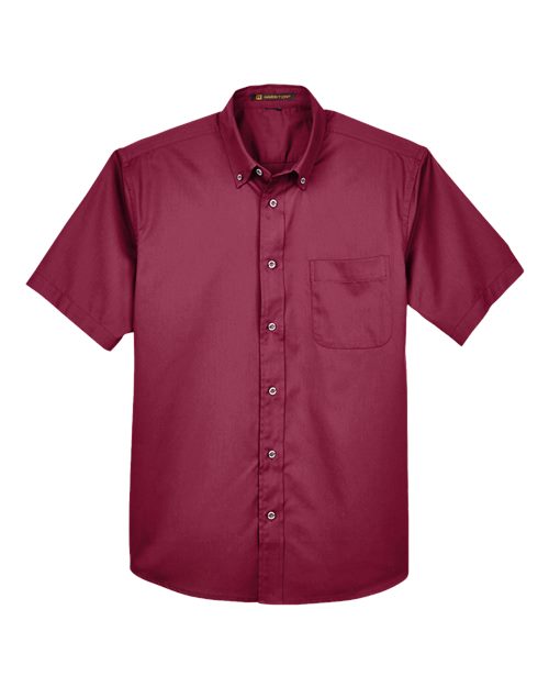 Harriton Men's Easy Blend™ Twill Dress Shirt with Stain-Release M500S