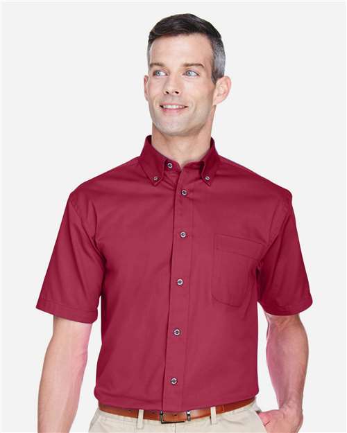 Harriton Men's Easy Blend™ Twill Dress Shirt with Stain-Release M500S