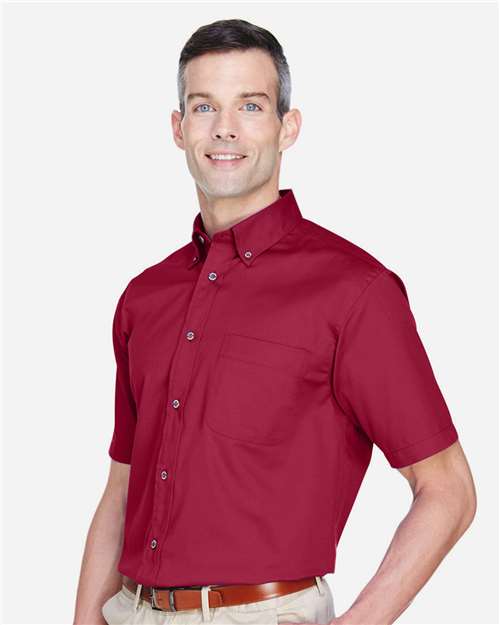 Harriton Men's Easy Blend™ Twill Dress Shirt with Stain-Release M500S