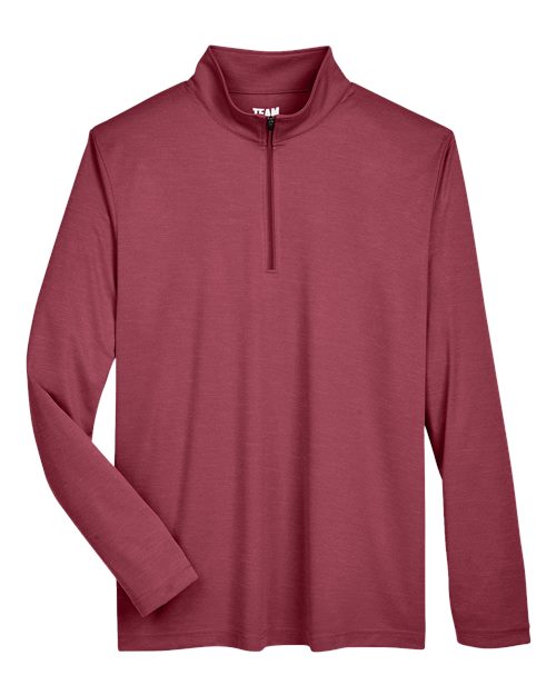 Team 365 Men's Zone Sonic Heather Performance Quarter-Zip Pullover TT31H