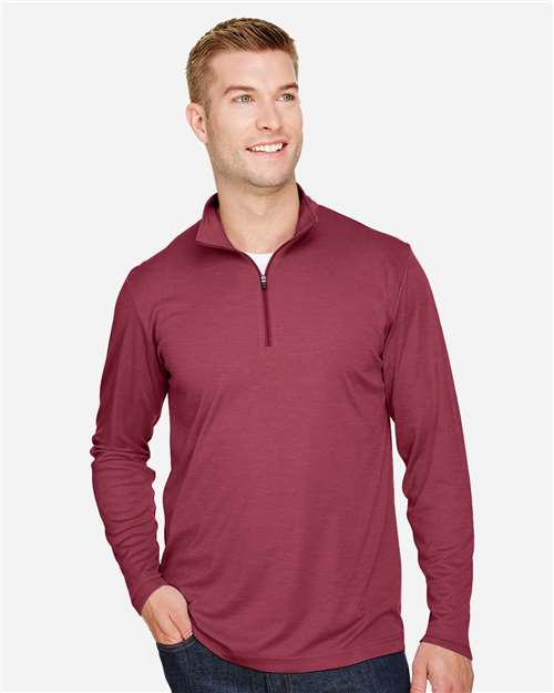 Team 365 Men's Zone Sonic Heather Performance Quarter-Zip Pullover TT31H