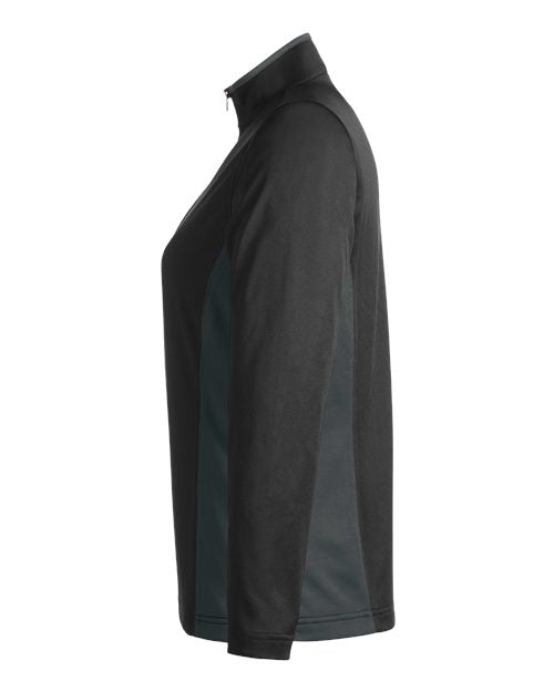 Harriton Women's Flash Snag Protection Plus IL Colorblock Quarter-Zip Pullover M786W