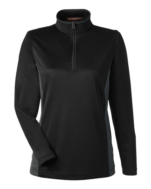 Harriton Women's Flash Snag Protection Plus IL Colorblock Quarter-Zip Pullover M786W