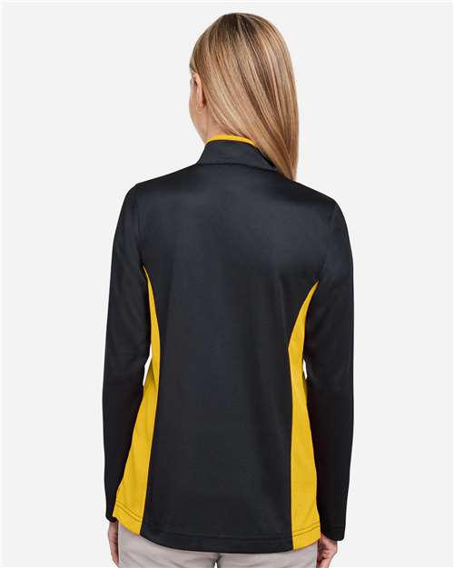 Harriton Women's Flash Snag Protection Plus IL Colorblock Quarter-Zip Pullover M786W