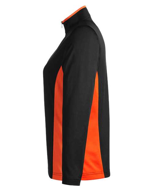 Harriton Women's Flash Snag Protection Plus IL Colorblock Quarter-Zip Pullover M786W