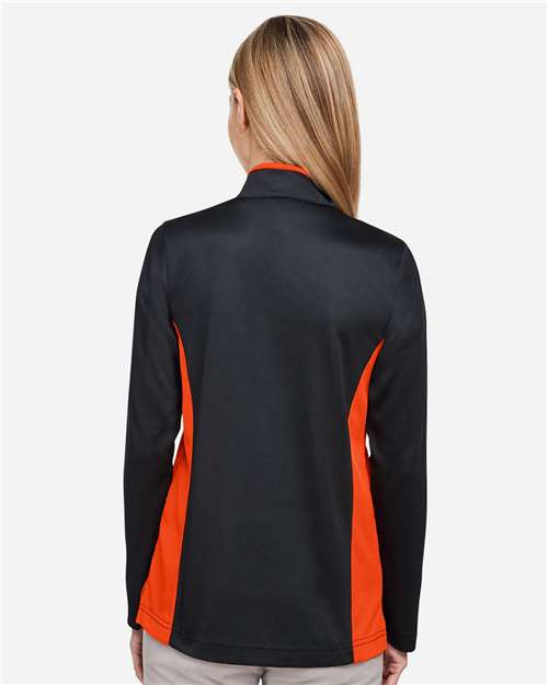 Harriton Women's Flash Snag Protection Plus IL Colorblock Quarter-Zip Pullover M786W