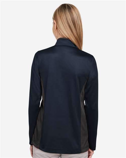 Harriton Women's Flash Snag Protection Plus IL Colorblock Quarter-Zip Pullover M786W