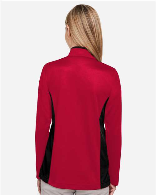 Harriton Women's Flash Snag Protection Plus IL Colorblock Quarter-Zip Pullover M786W