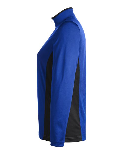 Harriton Women's Flash Snag Protection Plus IL Colorblock Quarter-Zip Pullover M786W