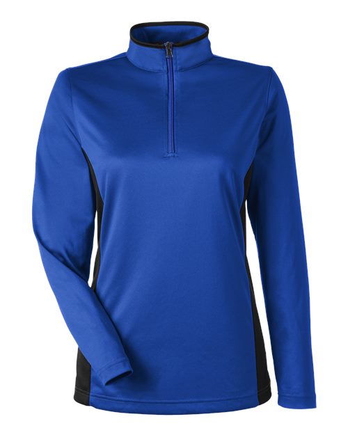 Harriton Women's Flash Snag Protection Plus IL Colorblock Quarter-Zip Pullover M786W