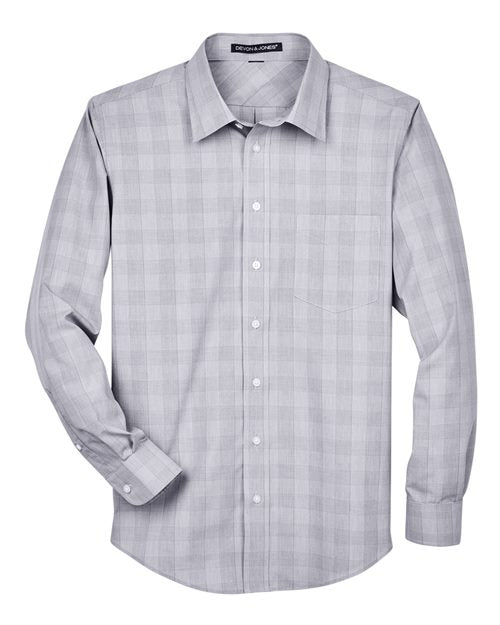 Devon & Jones Men's Crown Collection® Glen Plaid Woven Dress Shirt DG520