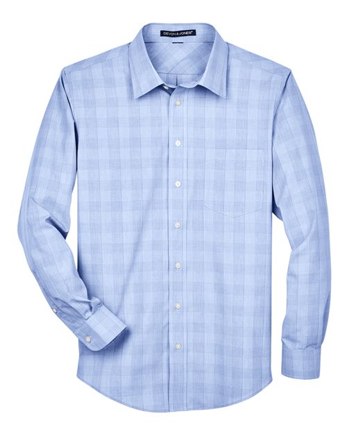Devon & Jones Men's Crown Collection® Glen Plaid Woven Dress Shirt DG520