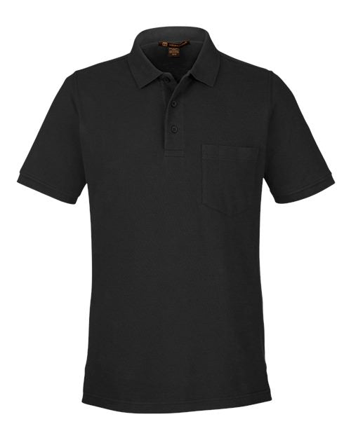 Harriton Men's Valiant Cotton Snag Protect Pocket Polo M205P