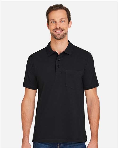 Harriton Men's Valiant Cotton Snag Protect Pocket Polo M205P