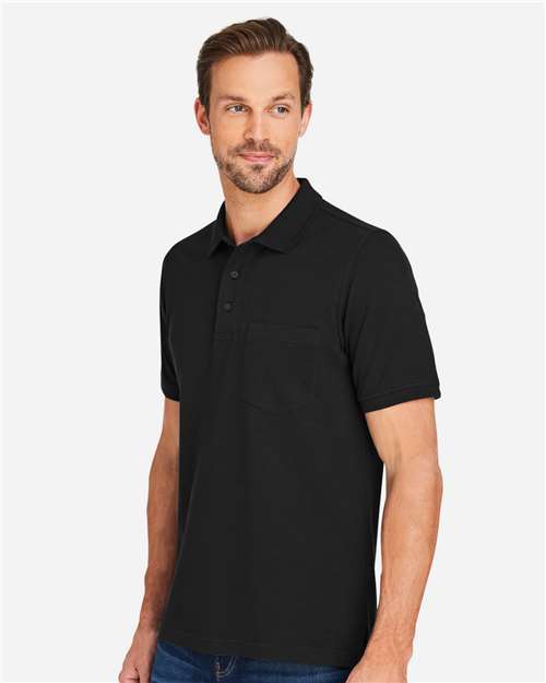 Harriton Men's Valiant Cotton Snag Protect Pocket Polo M205P