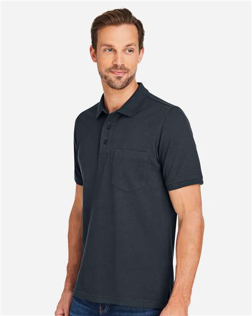 Harriton Men's Valiant Cotton Snag Protect Pocket Polo M205P