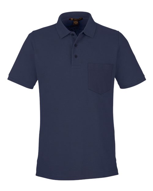 Harriton Men's Valiant Cotton Snag Protect Pocket Polo M205P