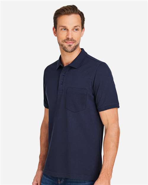 Harriton Men's Valiant Cotton Snag Protect Pocket Polo M205P
