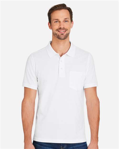Harriton Men's Valiant Cotton Snag Protect Pocket Polo M205P