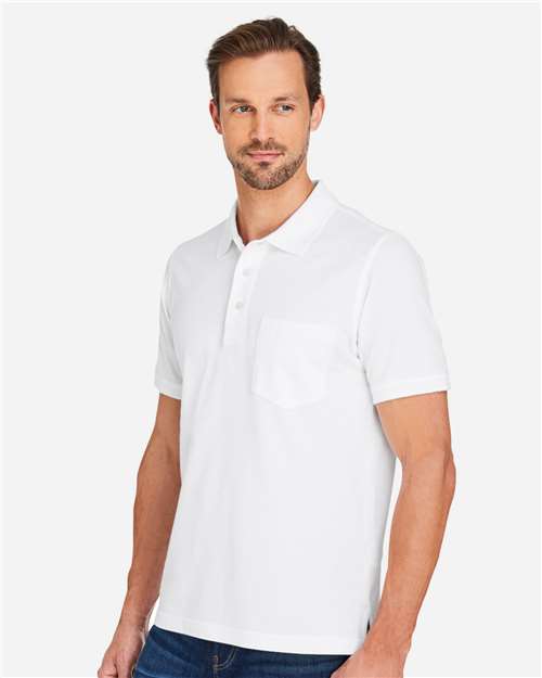 Harriton Men's Valiant Cotton Snag Protect Pocket Polo M205P