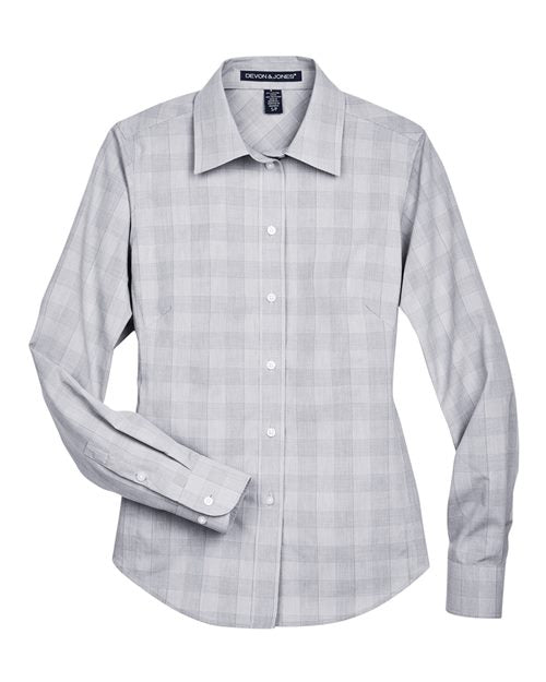 Devon & Jones Women's Crown Collection® Glen Plaid Woven Dress Shirt DG520W