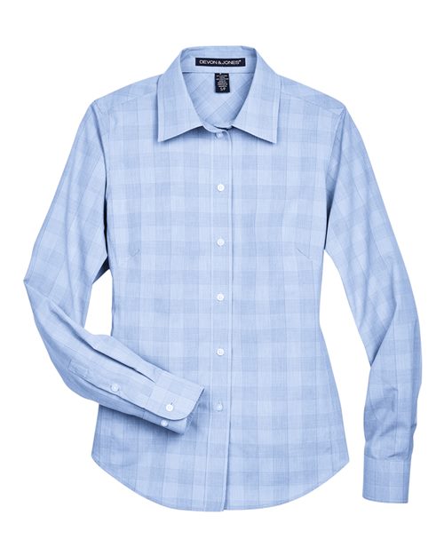 Devon & Jones Women's Crown Collection® Glen Plaid Woven Dress Shirt DG520W