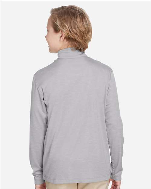 Team 365 Youth Zone Sonic Heather Performance Quarter-Zip Pullover TT31HY