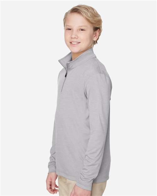 Team 365 Youth Zone Sonic Heather Performance Quarter-Zip Pullover TT31HY