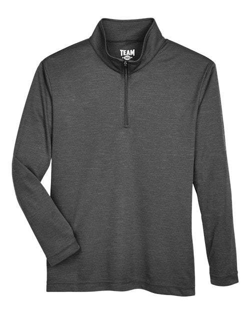 Team 365 Youth Zone Sonic Heather Performance Quarter-Zip Pullover TT31HY