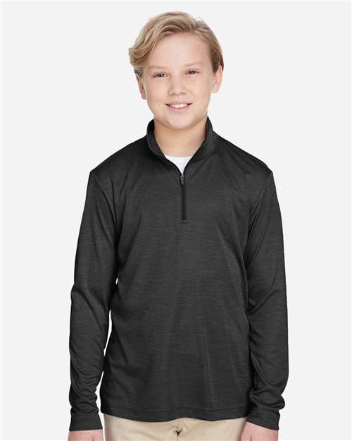 Team 365 Youth Zone Sonic Heather Performance Quarter-Zip Pullover TT31HY