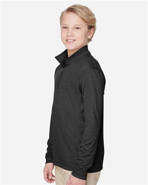Team 365 Youth Zone Sonic Heather Performance Quarter-Zip Pullover TT31HY