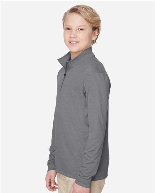 Team 365 Youth Zone Sonic Heather Performance Quarter-Zip Pullover TT31HY