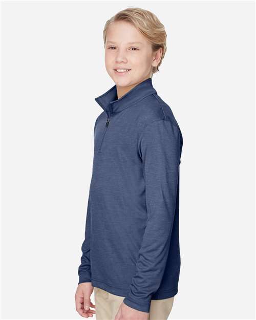 Team 365 Youth Zone Sonic Heather Performance Quarter-Zip Pullover TT31HY