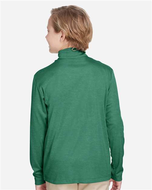Team 365 Youth Zone Sonic Heather Performance Quarter-Zip Pullover TT31HY
