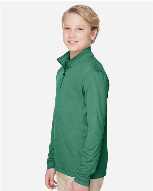 Team 365 Youth Zone Sonic Heather Performance Quarter-Zip Pullover TT31HY
