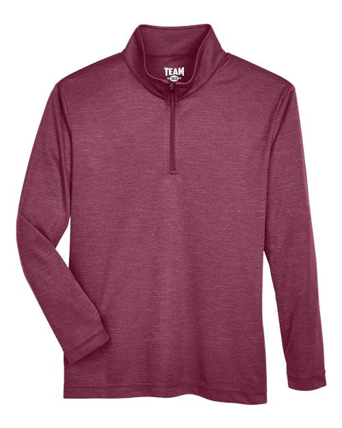 Team 365 Youth Zone Sonic Heather Performance Quarter-Zip Pullover TT31HY