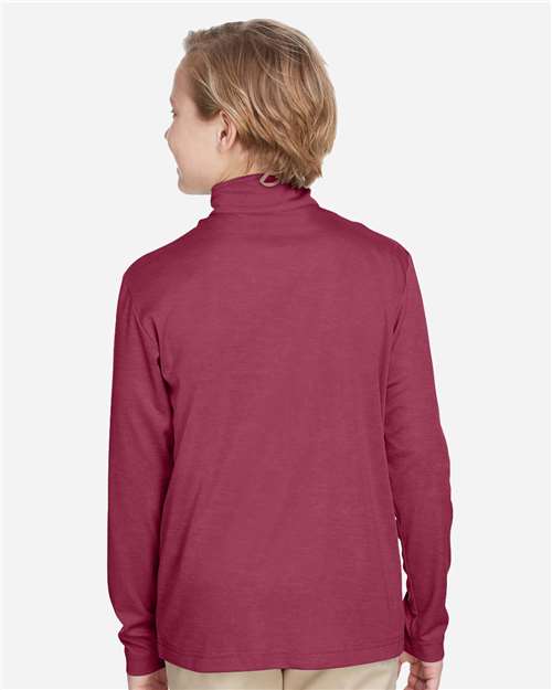 Team 365 Youth Zone Sonic Heather Performance Quarter-Zip Pullover TT31HY