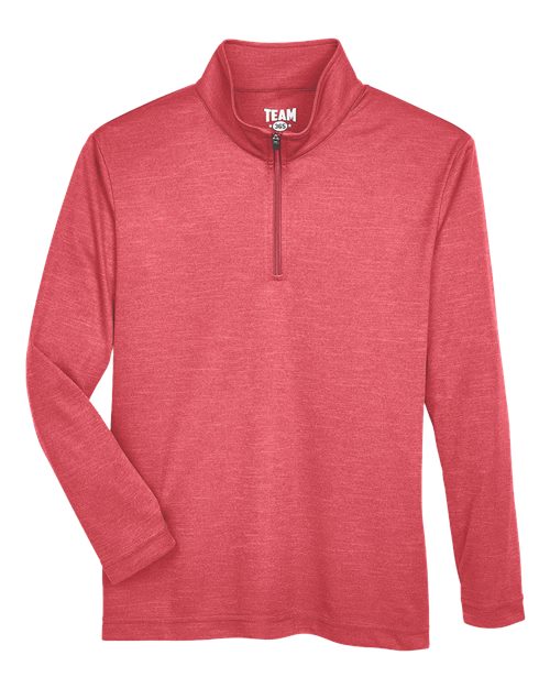 Team 365 Youth Zone Sonic Heather Performance Quarter-Zip Pullover TT31HY
