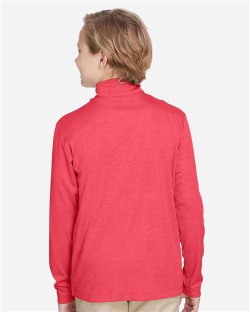 Team 365 Youth Zone Sonic Heather Performance Quarter-Zip Pullover TT31HY